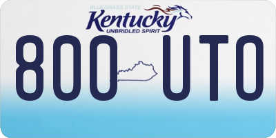 KY license plate 800UTO