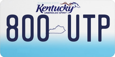 KY license plate 800UTP