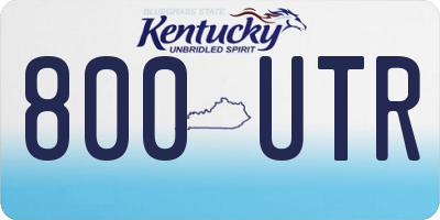 KY license plate 800UTR