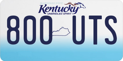 KY license plate 800UTS
