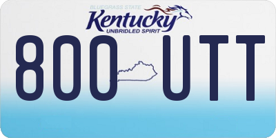 KY license plate 800UTT