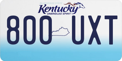 KY license plate 800UXT