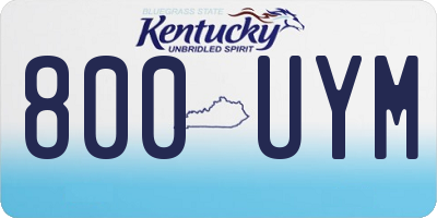 KY license plate 800UYM