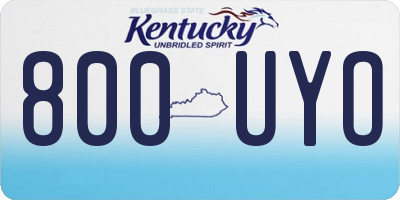 KY license plate 800UYO