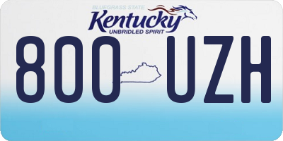 KY license plate 800UZH