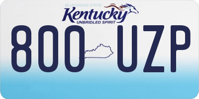 KY license plate 800UZP