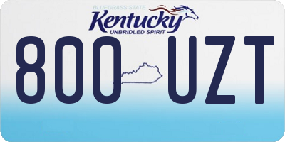KY license plate 800UZT