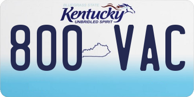 KY license plate 800VAC