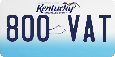KY license plate 800VAT