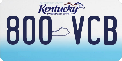 KY license plate 800VCB