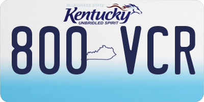 KY license plate 800VCR