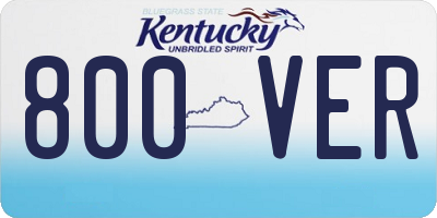 KY license plate 800VER