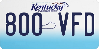 KY license plate 800VFD