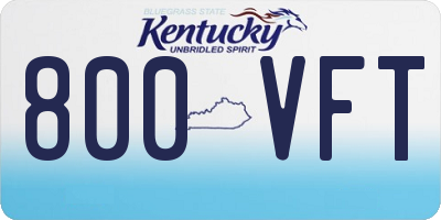 KY license plate 800VFT