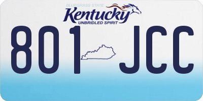 KY license plate 801JCC