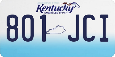 KY license plate 801JCI