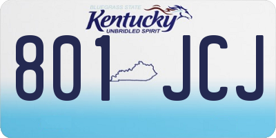 KY license plate 801JCJ