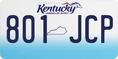 KY license plate 801JCP