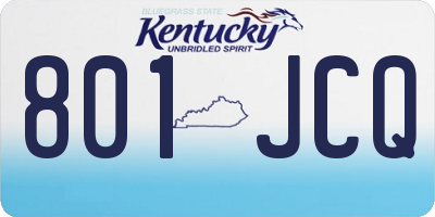 KY license plate 801JCQ