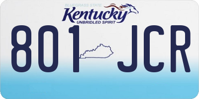 KY license plate 801JCR