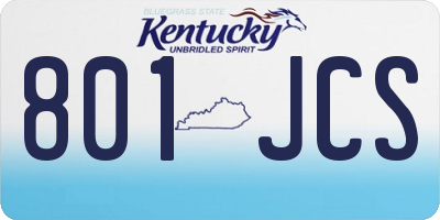 KY license plate 801JCS