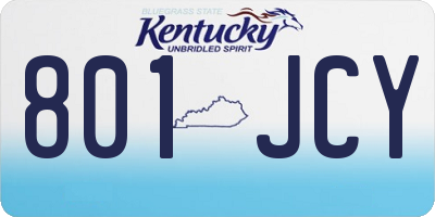 KY license plate 801JCY