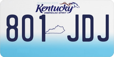 KY license plate 801JDJ