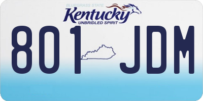 KY license plate 801JDM