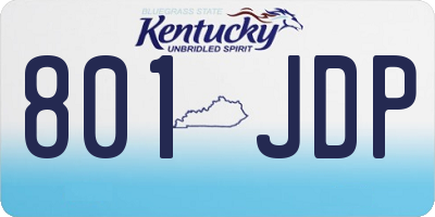 KY license plate 801JDP