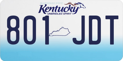 KY license plate 801JDT