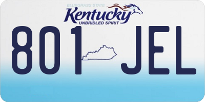 KY license plate 801JEL