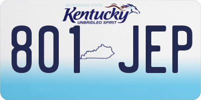 KY license plate 801JEP
