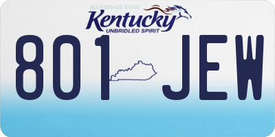 KY license plate 801JEW