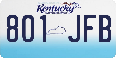 KY license plate 801JFB