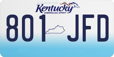 KY license plate 801JFD