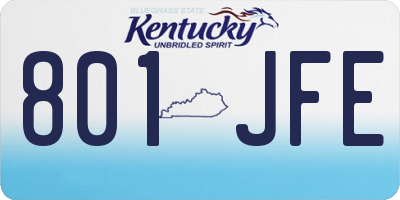 KY license plate 801JFE