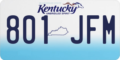 KY license plate 801JFM