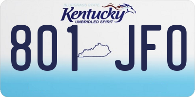 KY license plate 801JFO