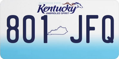 KY license plate 801JFQ