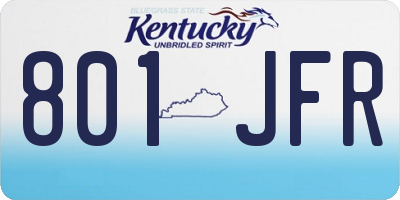 KY license plate 801JFR