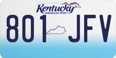 KY license plate 801JFV