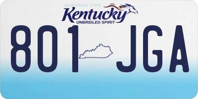 KY license plate 801JGA