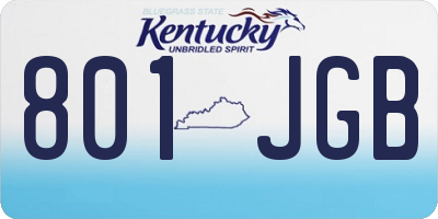 KY license plate 801JGB