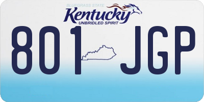 KY license plate 801JGP