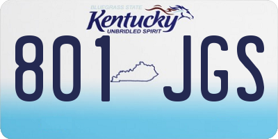 KY license plate 801JGS