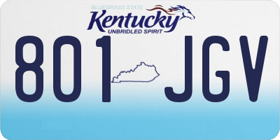 KY license plate 801JGV