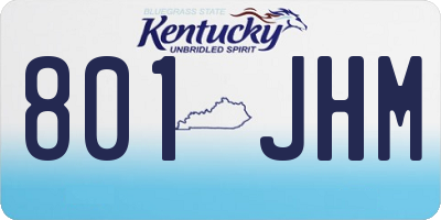 KY license plate 801JHM