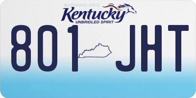 KY license plate 801JHT