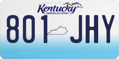 KY license plate 801JHY
