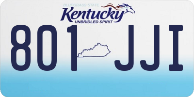KY license plate 801JJI
